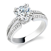 Stardust diamond engagement rings