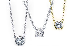 diamond solitaire necklaces