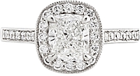 1.00ct GIA H/VVS2 Cushion Cut Diamond Engagement Ring