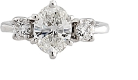 1.21ct GIA H/VS1 Oval Cut Diamond Engagement Ring