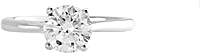 1.27ct AGS G/SI2 Round Brilliant Cut Diamond Engagement Ring