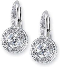 1.30ct 18k White Gold Diamond Earrings