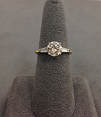 1.32ct N/SI1 Round Brilliant Cut Diamond Engagement Ring