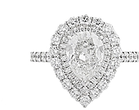 1.45ct J/I1 Pear Shape Diamond Engagement Ring