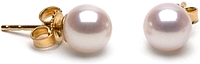 14k Gold 6.0-6.5mm Akoya Cultured Pearl Earrings