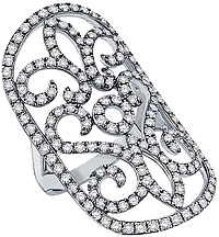 14k White Gold Diamond Fashion Ring