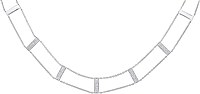 14k White Gold Diamond Ladder Necklace