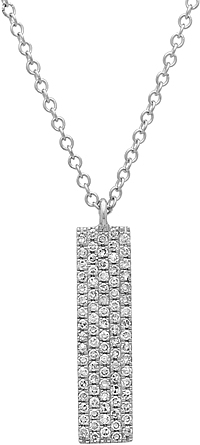 14k White Gold Diamond Necklace