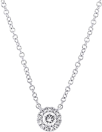 14k White Gold Diamond Pendant