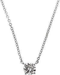 14k White Gold Diamond Solitaire Pendant- .84ct