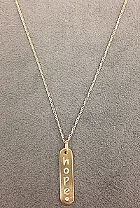 14k Yellow Gold Diamond 'Hope' Necklace