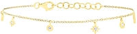 14k Yellow Gold Diamond Star Bracelet