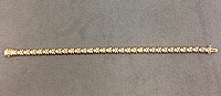 14k Yellow Gold Diamond X Bracelet