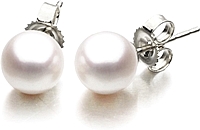 14k Yellow Gold Freshwater Pearl Studs- 9.5-10mm
