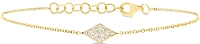 14k Yellow Gold Pave Diamond Bracelet
