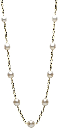 14K Yellow Gold South Sea Cultured Pearl Necklace- 38