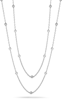 1.50ct 14k White Gold Diamonds By the Yard Necklace