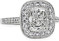 1.51ct GIA D/VS1 Cushion Cut Diamond Engagement Ring