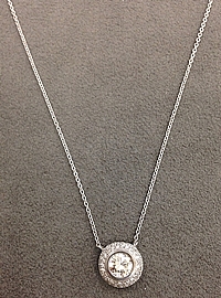 18k White Gold Diamond Pendant