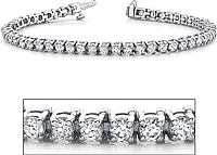 18k White Gold Diamond Tennis Bracelet - 5ct tw