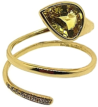 18k Yellow Gold Diamond & Yellow Sapphire Ring