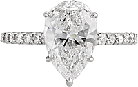 2.61ct GIA D/I1 Pear Shape Diamond Engagement Ring