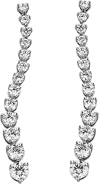 4.50ct Platinum Diamond Drop Earrings