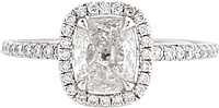 .74ct I/VS2 Antique Cushion Diamond Engagement Ring