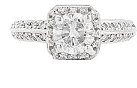 .90ct H/SI2 Round Brilliant Cut Diamond Engagement Ring