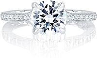 A.Jaffe French Pave Diamond Engagement Ring