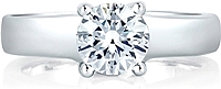 A.Jaffe French Solitaire Diamond Engagement Ring
