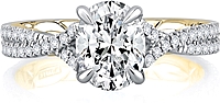 A.Jaffe Pave Twist Diamond Engagement Ring