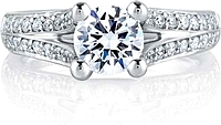 A.Jaffe Split Shank Diamond Engagement Ring 