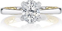 A.Jaffe Two Tone Solitaire Diamond Engagement Ring