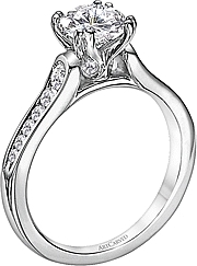 Art Carved Channel Set Engagement Ring
