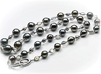 Assael Tahitian Pearl & Moonstone Necklace- 34