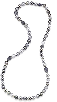Baroque Pearl Necklace & Sapphire Necklace