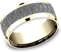 Benchmark 14k Yellow Gold & Tantalum Men's Wedding Band