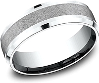 Benchmark Tantalum & 14k White Gold Men's Wedding Band