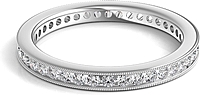 Channel Set Milgrain Round Brilliant Diamond Eternity Ring .50ct tw