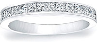 Channel-Set Princess Cut Diamond Band