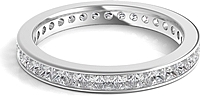 Channel Set Princess Cut Diamond Eternity Ring 1.50ct tw