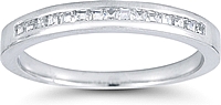 Channel-Set Princess Cut Diamond Wedding Ring