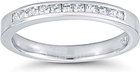 Channel-Set Princess Cut Diamond Wedding Ring