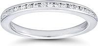 Channel-Set Round Brilliant Diamond Wedding Ring