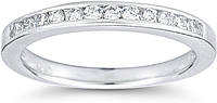 Channel-Set Round Brilliant Diamond Wedding Ring