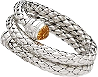 Chimento Silver Double Wrap Bracelet