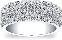 Coast Diamond 3-Row Diamond Wedding Band