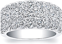 Coast Diamond 3-Row Diamond Wedding Band