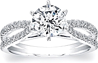 Coast Diamond Split Shank Diamond Engagement Ring